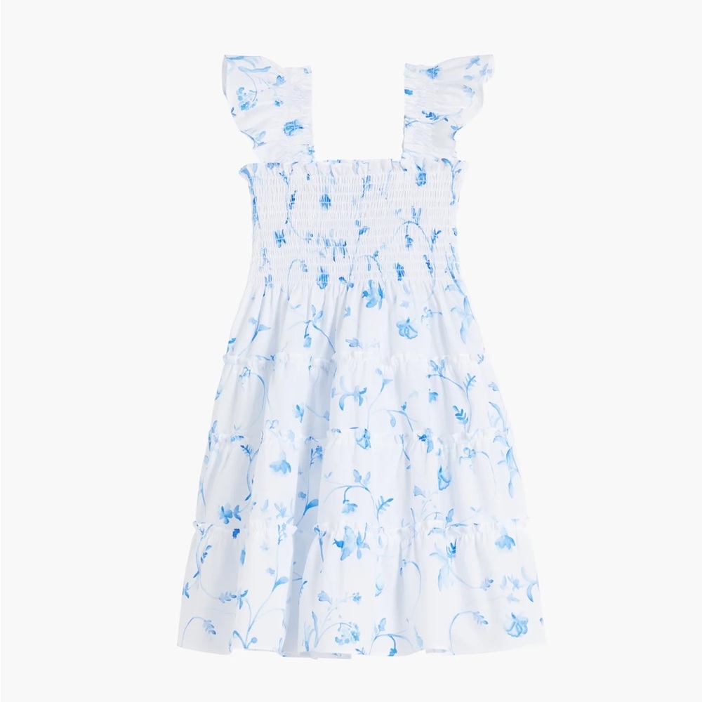The Baby Ellie Nap Dress - Blue Botanical